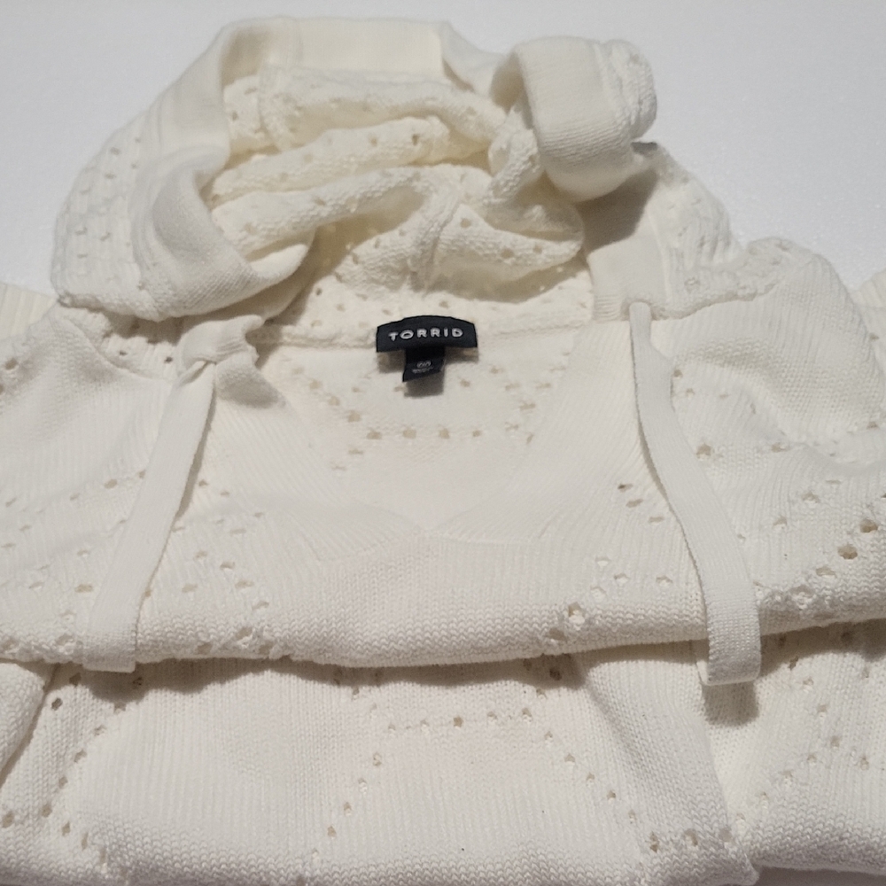 Torrid Women's Ivory Cowl Neck Sweater